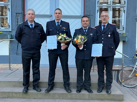 Ernennung von stellvertretenden Ortsbrandmeistern  am 08.05.2023.&nbsp;&copy;&nbsp;Feuerwehr Stadt Uslar