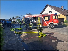 Löschübung bei den Wettbewerben des Brandabschnitts West in Bodenfelde.