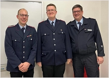 Wahl Stadt-Stadtjugendfeuerwehrwart Christian Filmer, Stellvertreter Lukas Leibecke und Stadtbrandmeister Nils Utermöhle