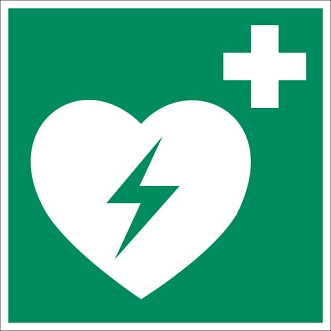 Hinweisschild für einen AED-Standort nach ASR 1.3&nbsp;&copy;&nbsp;Stadt Uslar