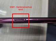 Fundsache 43_2023-3 Mobiltelefon Samsung Galaxy J4+, SIM1-Karteneinschub fehlt © Stadt Uslar