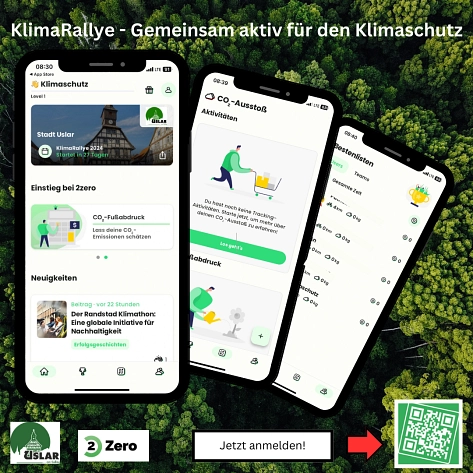 KlimaRallye 2024: Gemeinsam aktiv für den Klimaschutz mit der Stadt Uslar! Lassen Sie uns gemeinsam CO2 einsparen! © Stadt Uslar
