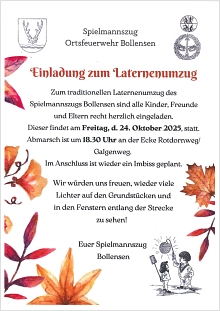 Laternenumzug Laternenumzug Uslar-Bollensen