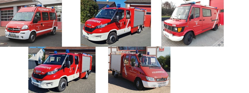 Löschzug 2 Fahrzeuge des Löschzuges 2 - Einsatzleitwagen Uslar, Klein-Löschfahrzeuge aus Schoningen und Offensen, Tragkraftspritzenfahrzeuge aus Verliehausen und Fürstenhagen. © Feuerwehr Stadt Uslar