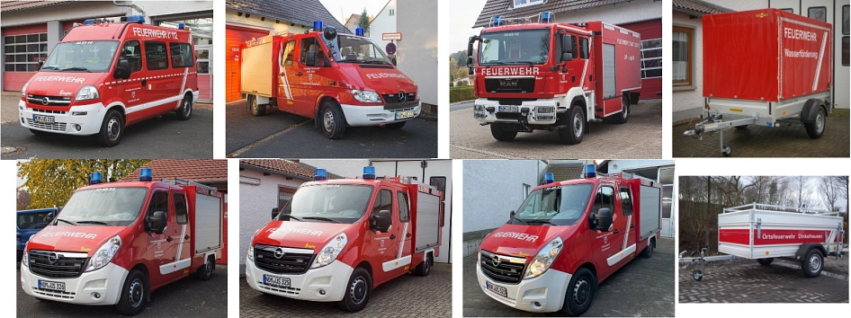 Löschzug 5 Fahrzeuge des Löschzuges 5 - Einsatzleitwagen und Gerätewagen Logistik Uslar, Tragraftspritzenfahrzeuge Bollensen, Eschershausen, Vahle und Dinkelhausen. © Feuerwehr Stadt Uslar