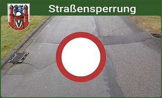 Straßensperrung Straße mit Verkehrszeichen "Durchfahrt verboten"&nbsp;&copy;&nbsp;Stadt Uslar
