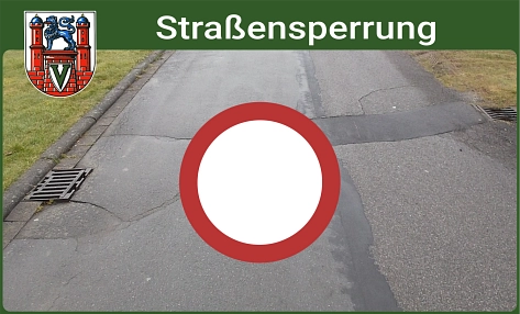 Straßensperrung Straße mit Verkehrszeichen "Durchfahrt verboten"&nbsp;&copy;&nbsp;Stadt Uslar