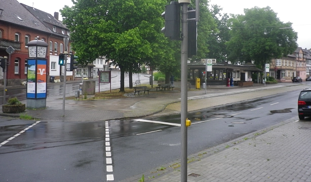 Ansicht des Neustädter Platzes mit dem dortigen Kiosk.&nbsp;&copy;&nbsp;Stadt Uslar