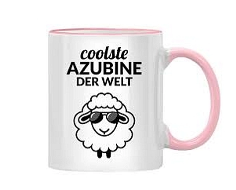 Tasse Azubine Eine Tasse mit Aufschrift Azubine © Youtube