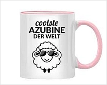 Tasse Azubine Eine Tasse mit Aufschrift Azubine